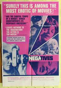 s590 NEGATIVES one-sheet movie poster '68 Glenda Jackson sexploitation!