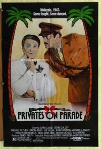 s627 PRIVATES ON PARADE one-sheet movie poster '83 John Cleese, English!