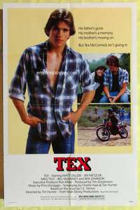 s735 TEX one-sheet movie poster '82 Matt Dillon, S.E. Hinton, Estevez