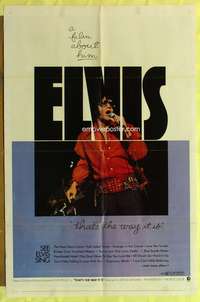 s295 ELVIS THAT'S THE WAY IT IS one-sheet movie poster '70 Presley bio!