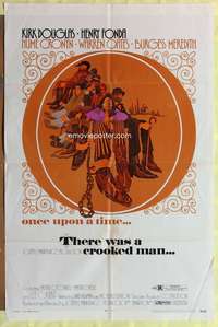 s749 THERE WAS A CROOKED MAN one-sheet movie poster '70 Douglas, Fonda