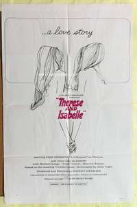 s751 THERESE & ISABELLE one-sheet movie poster '68 Radley Metzger, lesbian!