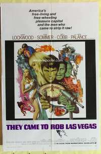 s754 THEY CAME TO ROB LAS VEGAS one-sheet movie poster '68 Gary Lockwood