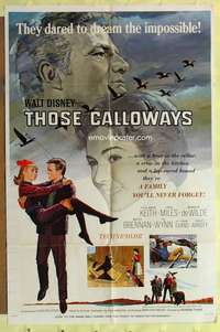 s766 THOSE CALLOWAYS style B one-sheet movie poster '65 Walt Disney, Kieth