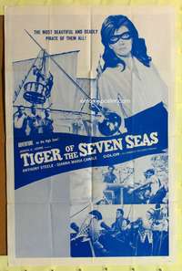 s774 TIGER OF THE SEVEN SEAS one-sheet movie poster '63 Gianna Maria Canale