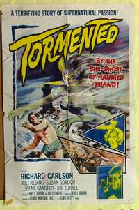 s780 TORMENTED one-sheet movie poster '60 ghostly supernatural passion!