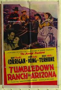 s790 TUMBLEDOWN RANCH IN ARIZONA one-sheet movie poster '41 Range Busters!