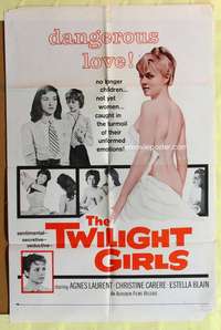 s792 TWILIGHT GIRLS 1sh '59 sexy Agnes Laurent is no longer a child but not yet a woman!