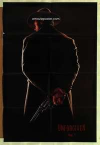 s802 UNFORGIVEN teaser one-sheet movie poster '92 Clint Eastwood image!