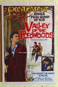 s808 VALLEY OF THE REDWOODS one-sheet movie poster '60 Ed Nelson, Hudson