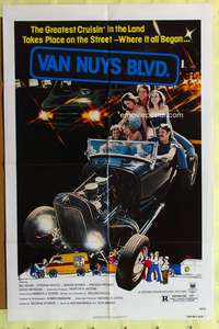 s809 VAN NUYS BLVD one-sheet movie poster '79 cruising in hot rods!