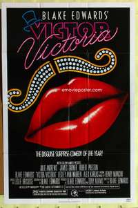 s813 VICTOR VICTORIA one-sheet movie poster '82 Julie Andrews, Garner