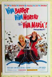 s819 VIVA MARIA one-sheet movie poster '66 Brigitte Bardot, Jeanne Moreau