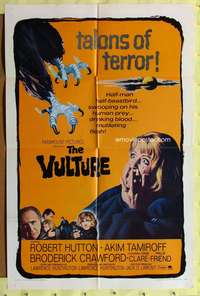 s821 VULTURE one-sheet movie poster '66 Robert Hutton, Akim Tamiroff