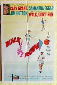 s824 WALK DON'T RUN one-sheet movie poster '66 Cary Grant, Samantha Eggar