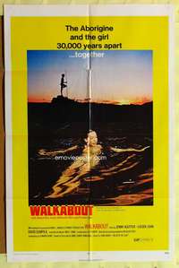 s826 WALKABOUT one-sheet movie poster '71 Agutter, Nicolas Roeg classic!