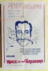 s830 WALTZ OF THE TOREADORS military one-sheet movie poster '62 Peter Sellers