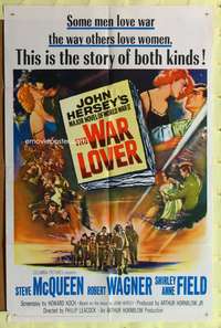 s832 WAR LOVER one-sheet movie poster '62 Steve McQueen, Robert Wagner