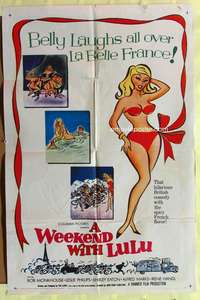 s836 WEEKEND WITH LULU one-sheet movie poster '61 Hammer English comedy!