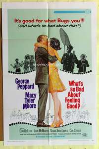 s841 WHAT'S SO BAD ABOUT FEELING GOOD one-sheet movie poster '68 Peppard