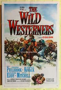 s856 WILD WESTERNERS one-sheet movie poster '62 James Philbrook, Kovack
