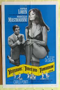 s866 YESTERDAY, TODAY & TOMORROW one-sheet movie poster '64 Sophia Loren