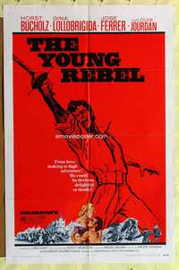 s867 YOUNG REBEL one-sheet movie poster '68 Gina Lollobrigida, Buchholz