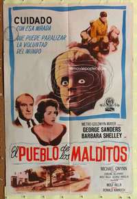 t953 VILLAGE OF THE DAMNED Argentinean movie poster '60 Sanders
