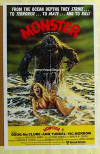 t838 HUMANOIDS FROM THE DEEP Aust one-sheet movie poster '80 classic!