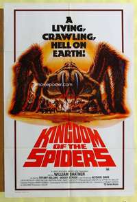 t841 KINGDOM OF THE SPIDERS Aust one-sheet movie poster '77 crawling hell!