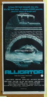 t852 ALLIGATOR Australian daybill movie poster '80 urban legend sewer horror!