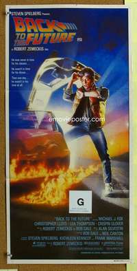 t855 BACK TO THE FUTURE Australian daybill movie poster '85 Michael J. Fox