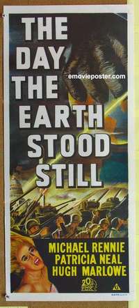 t868 DAY THE EARTH STOOD STILL Australian daybill movie poster R70s classic!