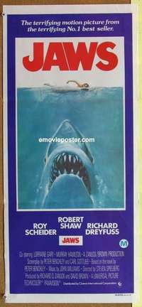t892 JAWS Australian daybill movie poster '75 Steven Spielberg classic!