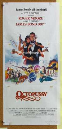 t905 OCTOPUSSY Australian daybill movie poster '83 Moore as James Bond!