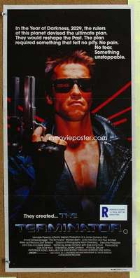 t919 TERMINATOR Australian daybill movie poster '84 Arnold Schwarzenegger