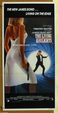 t894 LIVING DAYLIGHTS #1 Australian daybill movie poster '86 Dalton as Bond!