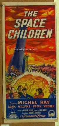 t911 SPACE CHILDREN Australian daybill movie poster '58 wild sci-fi!