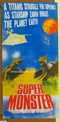 t917 SUPER MONSTER Australian daybill movie poster '80 Japanese sci-fi!