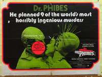 t466 ABOMINABLE DR PHIBES British quad movie poster '71 Vincent Price