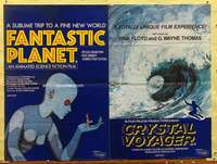 t472 FANTASTIC PLANET/CRYSTAL VOYAGER British quad movie poster '70s