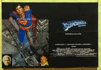t478 SUPERMAN British quad movie poster '78 Chris Reeve, Hackman