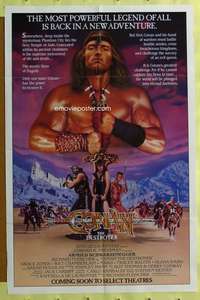 t573 CONAN THE DESTROYER advance one-sheet movie poster '84 Schwarzenegger