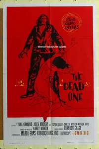 t587 DEAD ONE one-sheet movie poster '60 Barry Mahon, voodoo rituals!