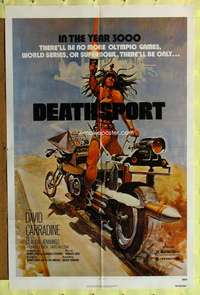 t590 DEATHSPORT one-sheet movie poster '78 David Carradine, sci-fi image!