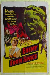 t609 ENEMY FROM SPACE one-sheet movie poster '57 Brian Donlevy, sci-fi!