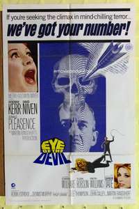 t619 EYE OF THE DEVIL one-sheet movie poster '67 Sharon Tate, horror!