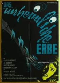 t482 13 GHOSTS German movie poster '60 William Castle, cool horror!