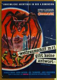 t484 ANGRY RED PLANET signed German movie poster '60 Ib Melchior!
