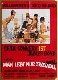 t514 YOU ONLY LIVE TWICE German movie poster R80s Sean Connery IS Bond!